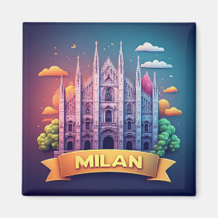 🧲 Mailand Italien Urlaubserinnerung Andenken Magnet