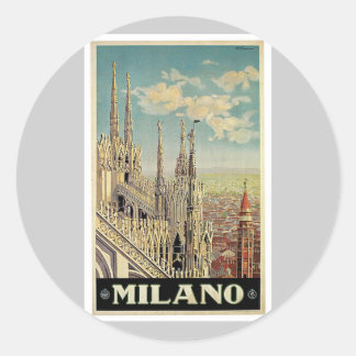Mailand Italien Vintage Reise Runder Aufkleber