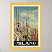 Mailand Italien Vintage Travel Poster