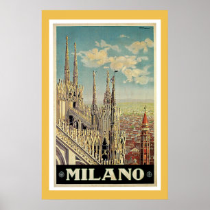 Mailand Italien Vintage Travel Poster