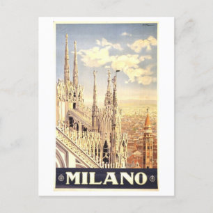 Mailand Italien Vintage Travel Poster Postkarte