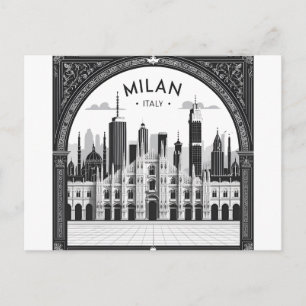 Mailand Italy Skyline Postkarte