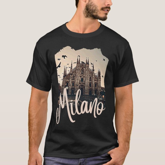 Mailand Italy Souvenir T-Shirt (Vorderseite)