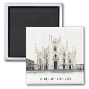 Mailand Kathedrale Italien Wasserfarbe Italien Rei Magnet