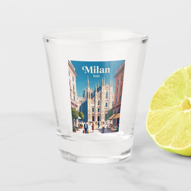 Mailand, Lombardei, Italien Schnapsglas (Vorderseite)