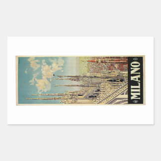 Mailand Mail Italien Vintage Reise Klassiker Rechteckiger Aufkleber
