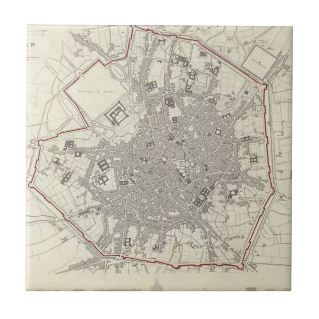 Mailand Mailand Fliese (Vorderseite)