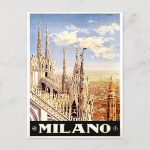 Mailand - Mailand Italien Jahrgang Reise Postkarte