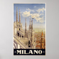 Mailand (Mailand) Italien Vintage Reiseplakat