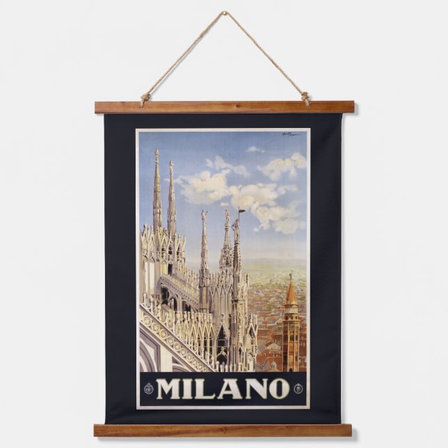 Mailand (Mailand) Wandteppich Mit Holzrahmen (Vorderseite)