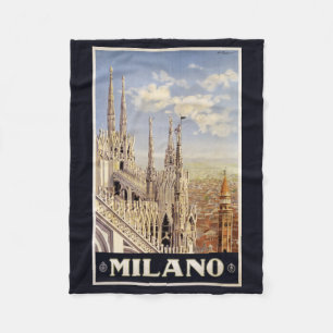 Mailand (Milan) Italien Vintage-Reise-Flies Fleecedecke