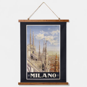 Mailand (Milan) Wandteppich Mit Holzrahmen