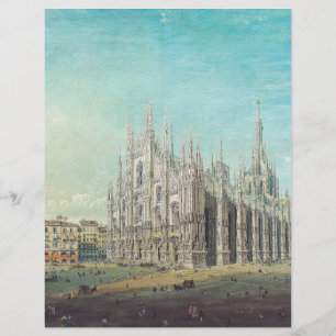 Mailand Piazza del Duomo 1850er Jahre von Carlo Bo Flyer