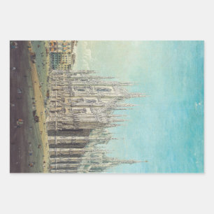 Mailand Piazza del Duomo 1850er Jahre von Carlo Bo Geschenkpapier Set