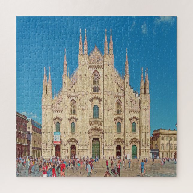 Mailand - Piazza del Duomo - Kathedrale Puzzle (Vertikal)