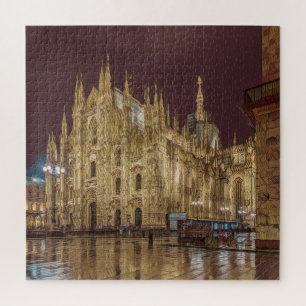 Mailand - Piazza Duomo - Domplatz - Nacht Puzzle