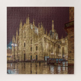 Mailand - Piazza Duomo - Domplatz - Nacht Puzzle