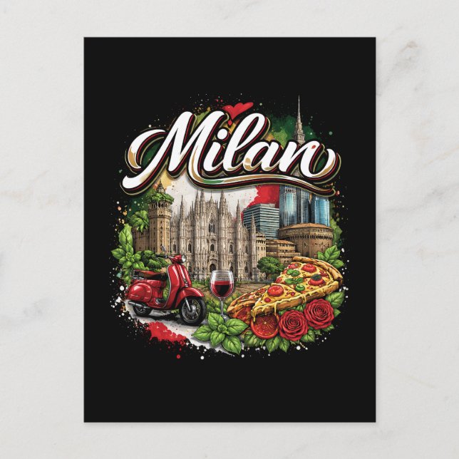 Mailand Postkarte (Vorderseite)