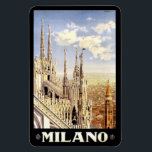 Mailand Vintage Reise Magnet<br><div class="desc">Reiseplakat zur Promotion der italienischen Stadt Mailand aus den 20s; Designer: Allessandro Pomi</div>