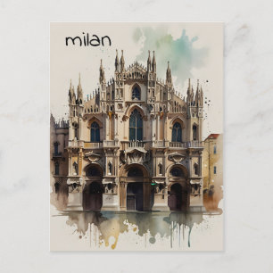 Mailänder Aquarellkunst Postkarte