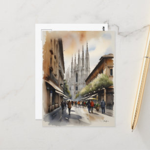 Mailänder Aquarellkunst Postkarte