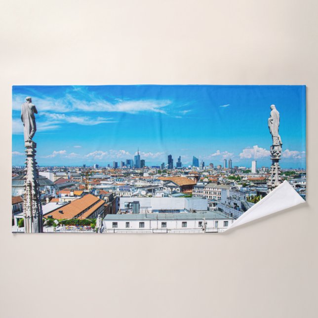 Mailänder Skyline Badehandtuch (Badehandtuch)