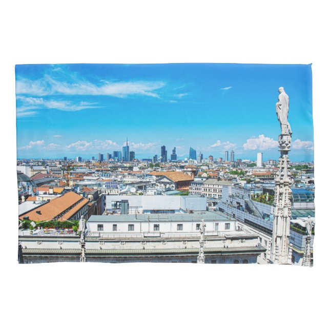 Mailänder Skyline Kissenbezug (Vorderseite)