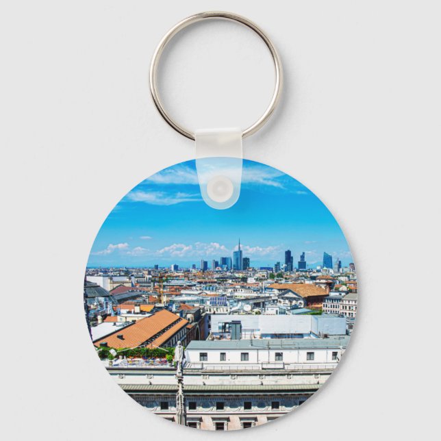 Mailänder Skyline Schlüsselanhänger (Vorderseite)