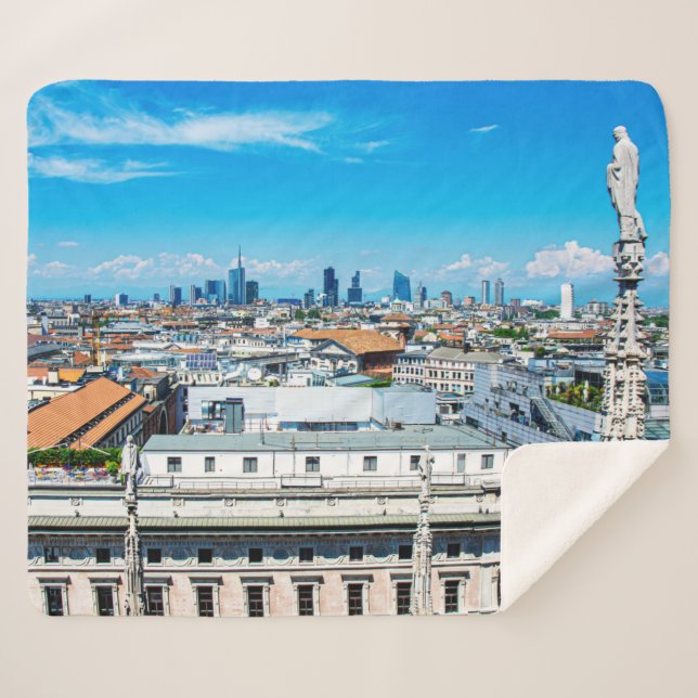 Mailänder Skyline Sherpadecke (Vorderseite (Horizontal))