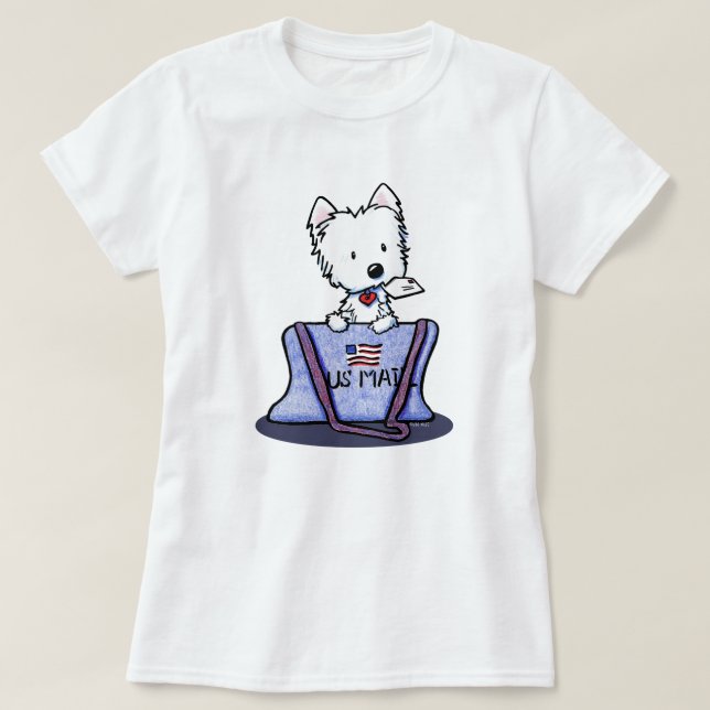 Mailbag Westie KiniArt T-Shirt (Design vorne)
