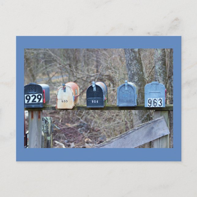 Mailboxen-Foto Postkarte (Vorderseite)