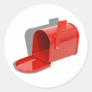 MailboxOpen051409shadows Runder Aufkleber