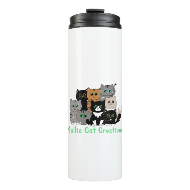Mailia Cat Kreationen Cat Family Thermosbecher (Vorderseite)