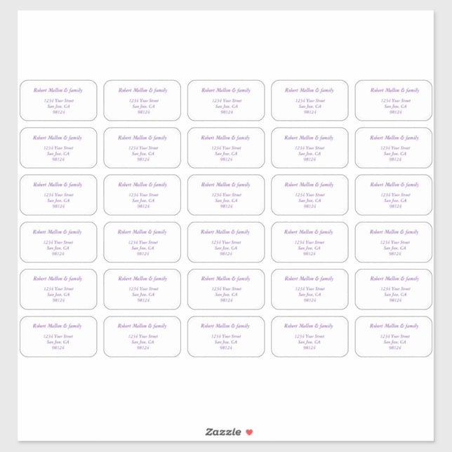 Mailing-Labels für einzelne Adressaten ohne Grenze Aufkleber (Blatt)