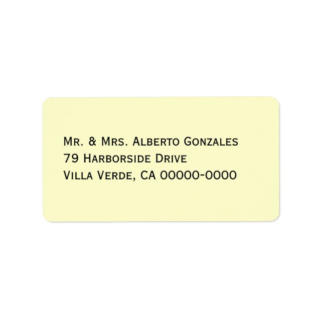 Mailing-Labels für Off-White-Adressvorlagen Adressaufkleber (Vorne)