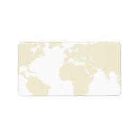 Mailing Labels - Gold World Map