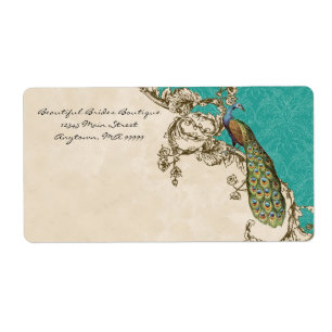 Mailing-Labels - Vintage Pfau- und Etchings
