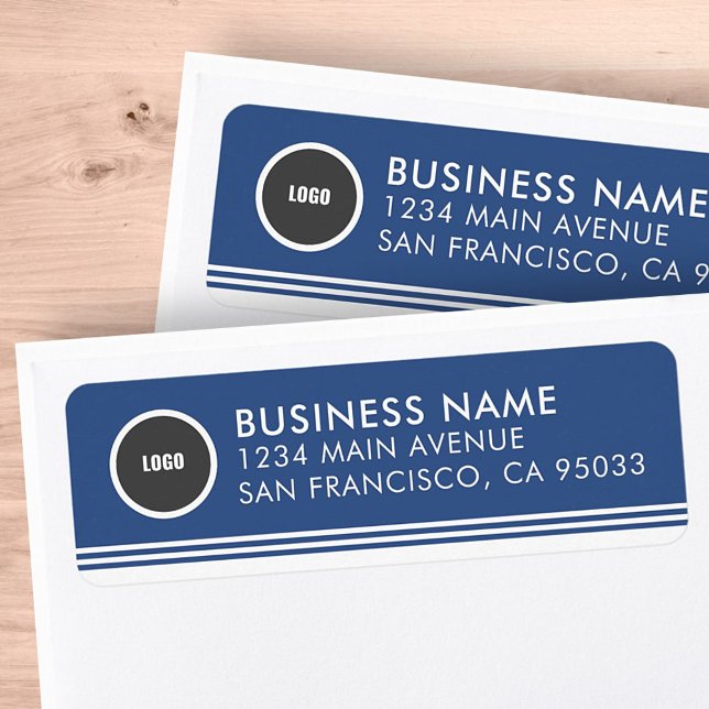 Mailing-Rücksendeadresse für moderne Business Roun (Von Creator hochgeladen)