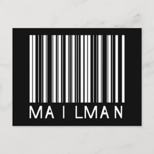 Mailman Bar Code Postkarte
