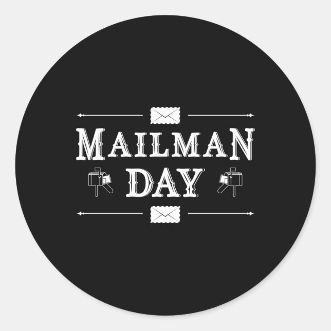 Mailman Day Job Postman Post Postversand Geschenk Runder Aufkleber (Vorderseite)