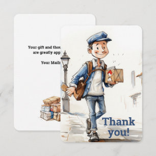 Mailman Letter Carrier Dankeskarte