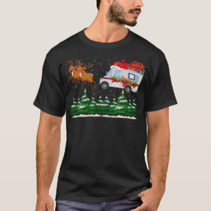 Mailman Postal Truck Mail Carrier Xmas wine T-Shirt