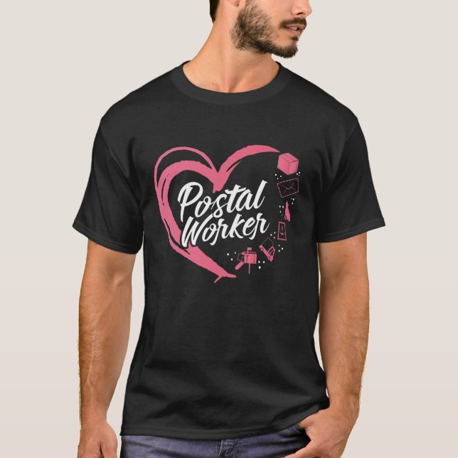 Mailman Postal WorkerHeart T-Shirt (Vorderseite)