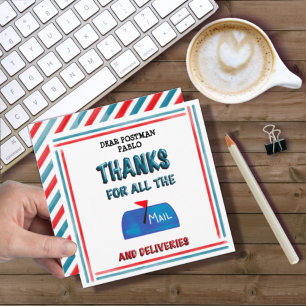 Mailman Postman Vielen Dank für alle Nachrichten Dankeskarte
