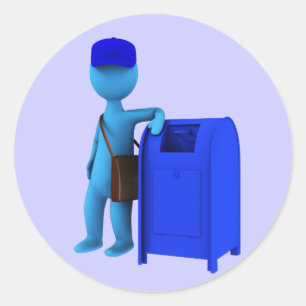 Mailman Runder Aufkleber