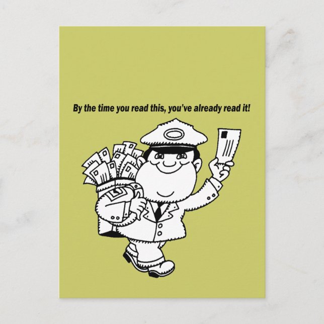 Mailman Spaß - Bis zu dem Zeitpunkt, zu dem Sie di Postkarte (Vorderseite)