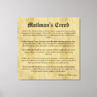 Mailman's Creed Letter Carrier Retirement Geschenk