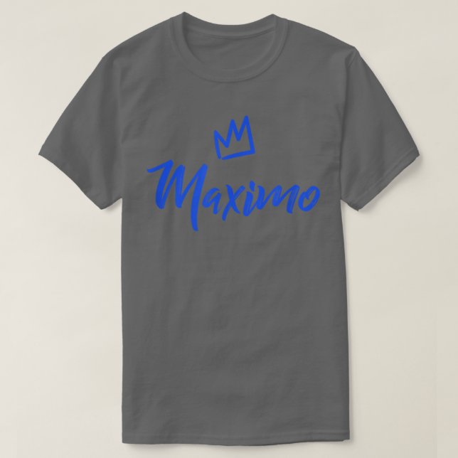 Maimo the King Blue Crown & Name of Men genannt M T-Shirt (Design vorne)