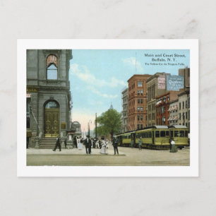 Main & Court Street, Buffalo, New York Vintag Postkarte