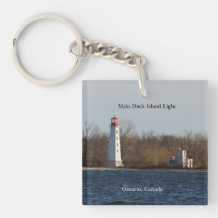 Main Duck Island Light Acryl-Schlüsselanhänger Schlüsselanhänger